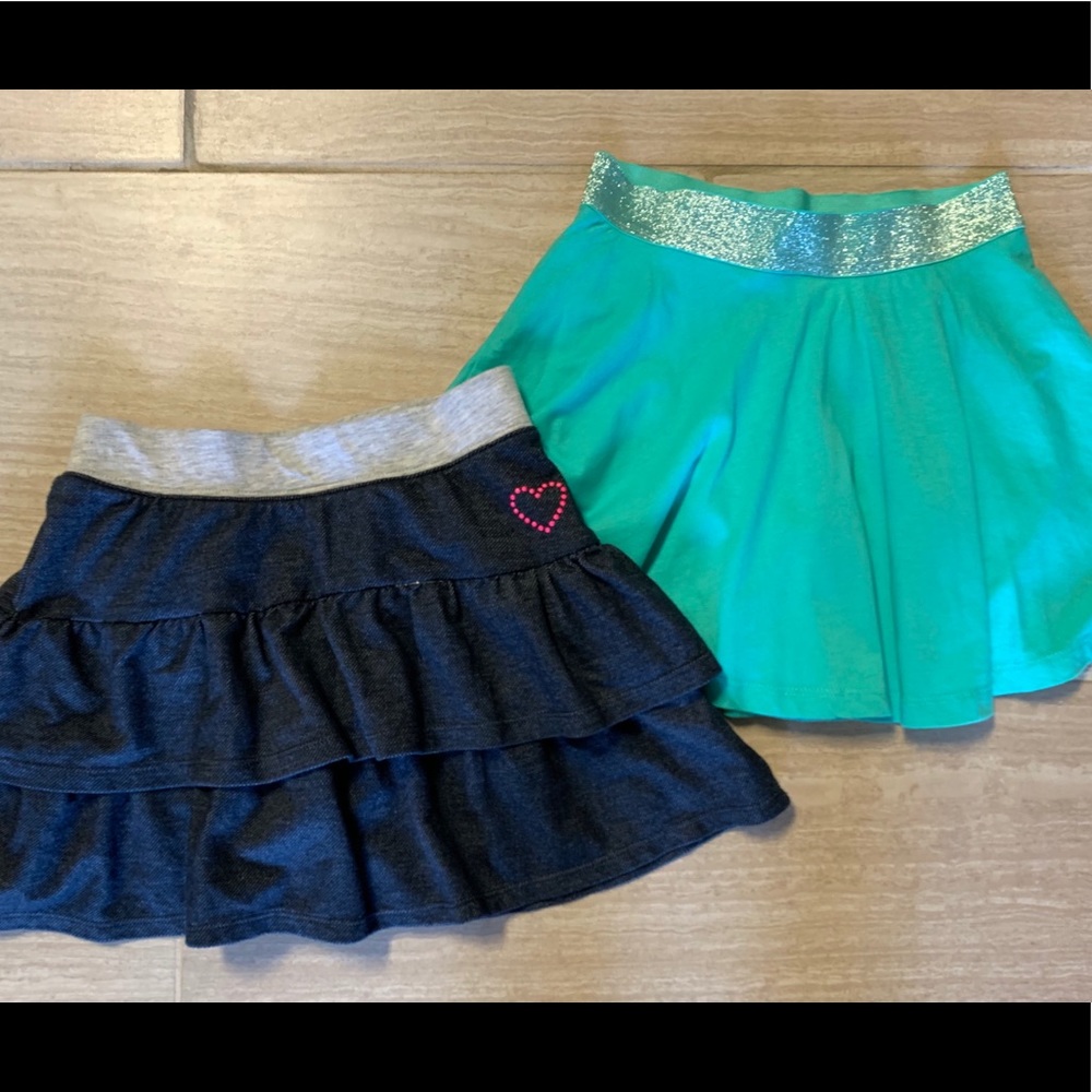 Girls Skorts Denim color and Mint Color